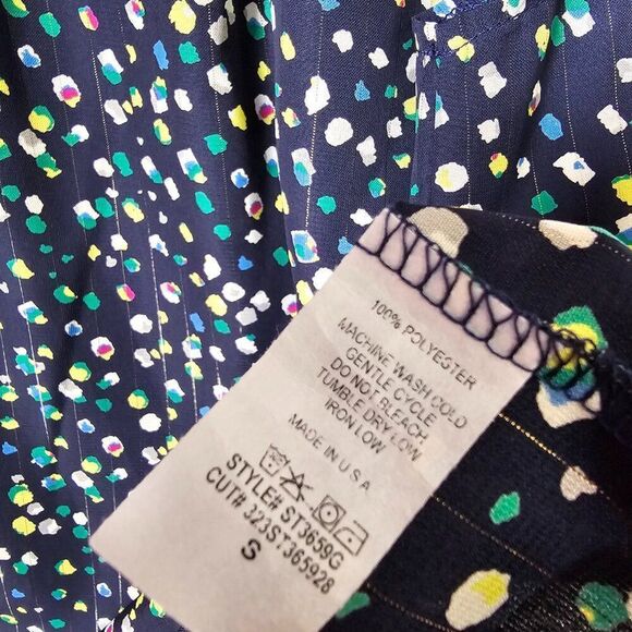 EUC LIKE NEW BETSEY'S BOUTIQUE SHOP SPECKLED MOCK NECK RUFFLE EDGES TANK TOP SM - Picture 13 of 15